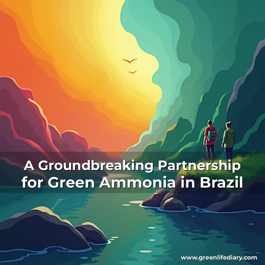 Artistic representation for A Groundbreaking Partnership for Green Ammonia in Brazil