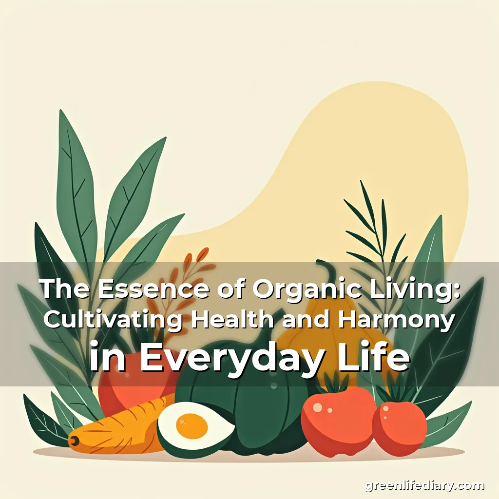 Artistic representation for The Essence of Organic Living: Cultivating Health and Harmony in Everyday Life